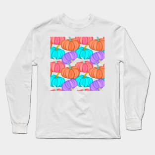 Colorful Pumpkin Pattern Long Sleeve T-Shirt